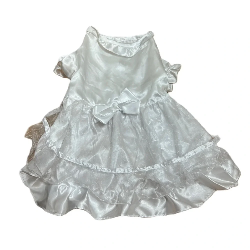 East Side Collection Dog Pet Wedding Formal White Dress Tulle Bride